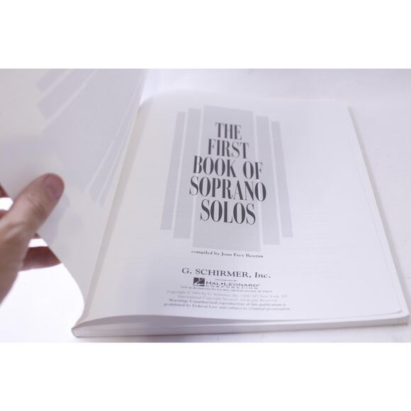 The First Book of Soprano Solos, Joan Frey Boytim, 1991, G Schirmer, Hal-Leonard - Picture 2 of 4